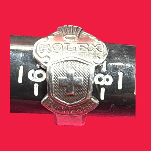 Vintage Rolex Bucherer Spoon Ring Switzerland Lausanne Silver-Plated Sz 8.5 - Picture 8 of 13